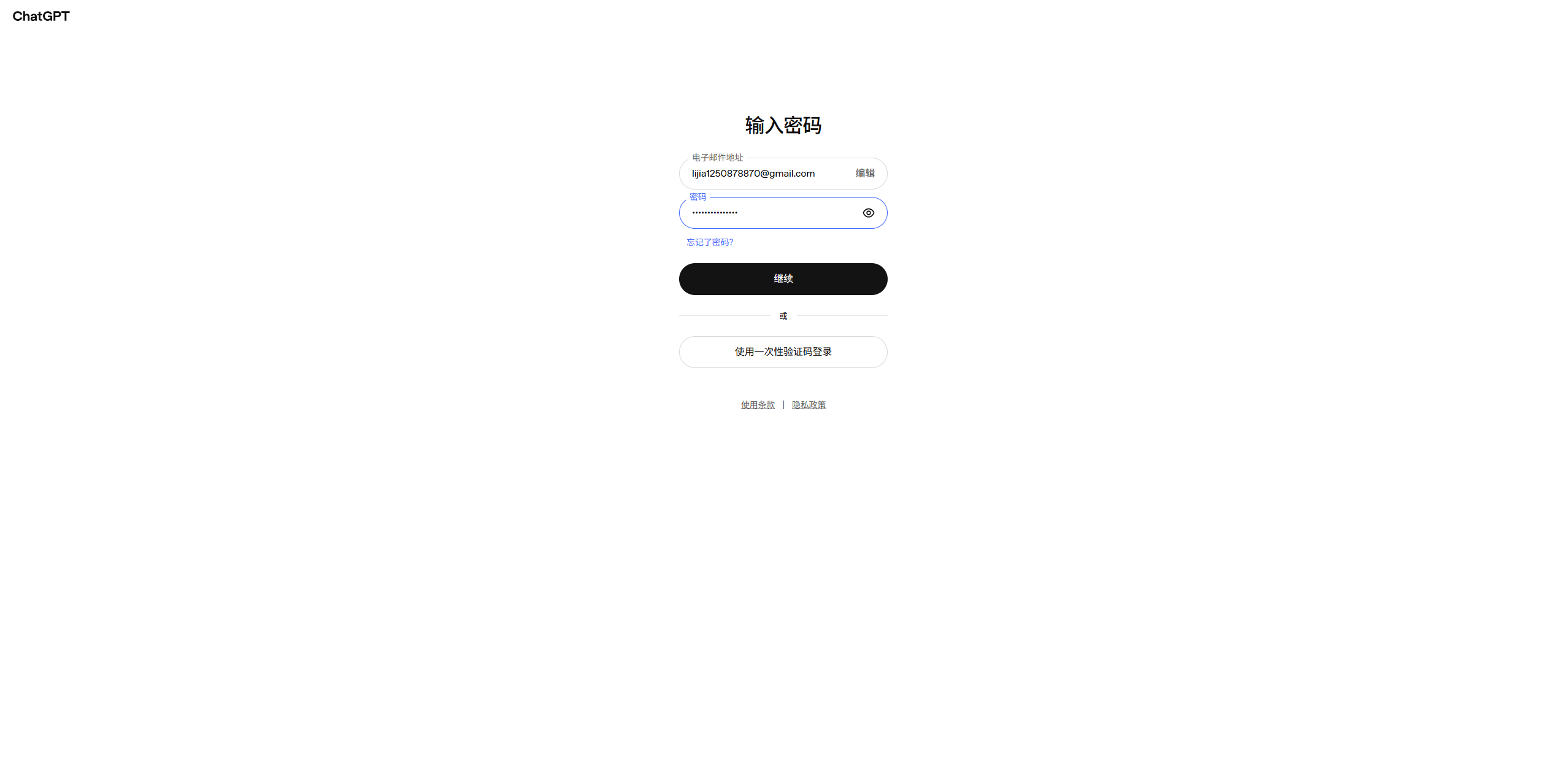 步骤二：输入 GPT 密码